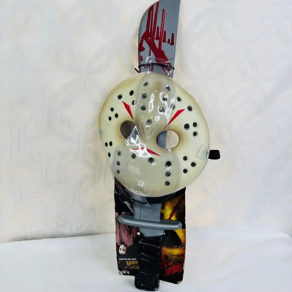 Jason‎ Voorhies Mask & Machete Set Costume Accessory Kit Friday the 13th